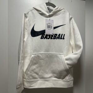 Nike Boys White Baseball Hoodie